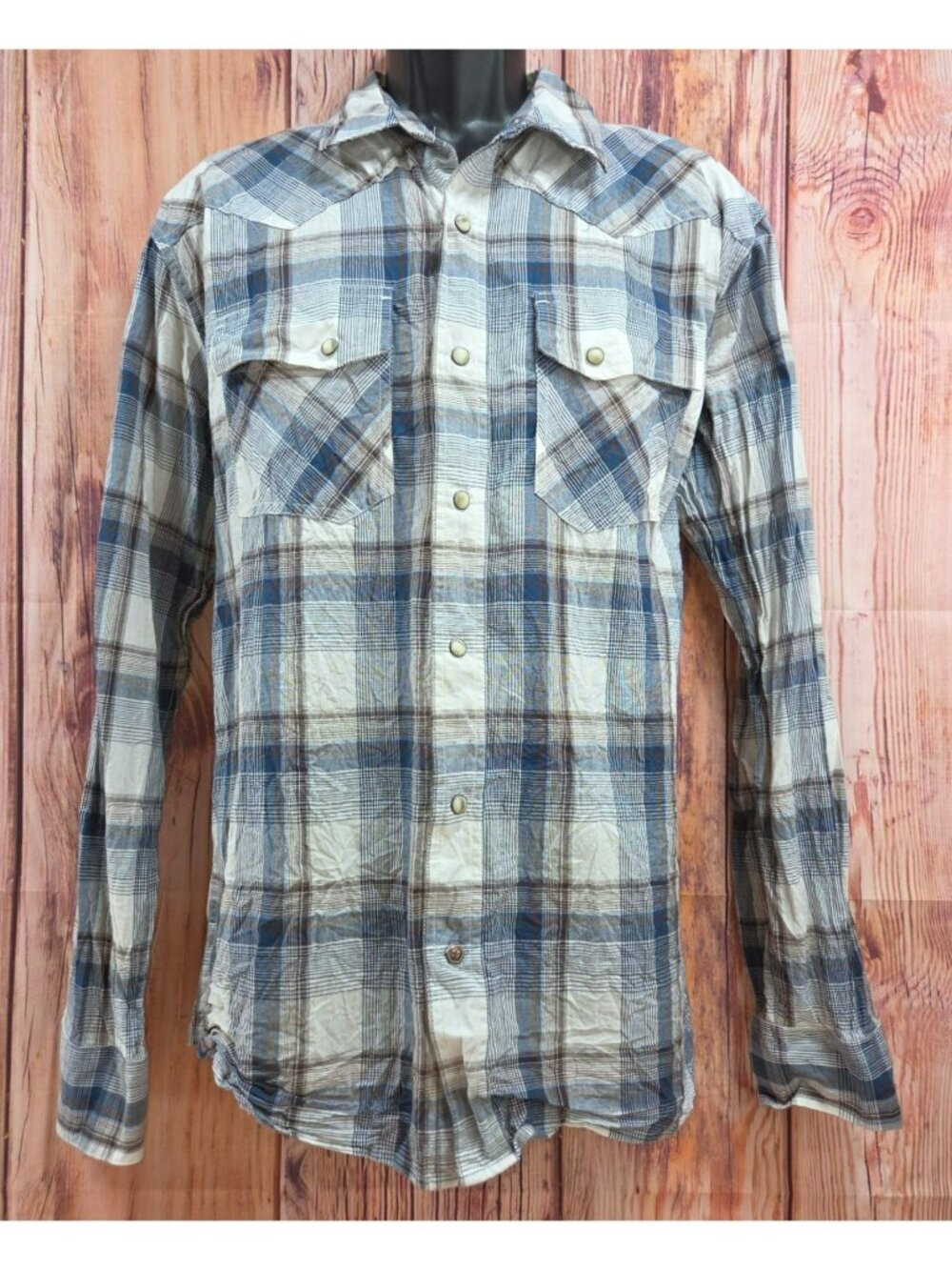 Ariat Mens XL Retro Fit Plaid Long-Sleeve Western Shirt